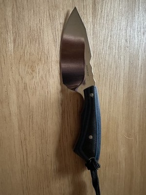 Boker Plus Rambler Fixed Satin Blade Black And Blue G10 Handle Sheath & Strap
