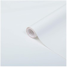 Matte White Self-Adhesive Film 17x78 - Decorative DIY Roll