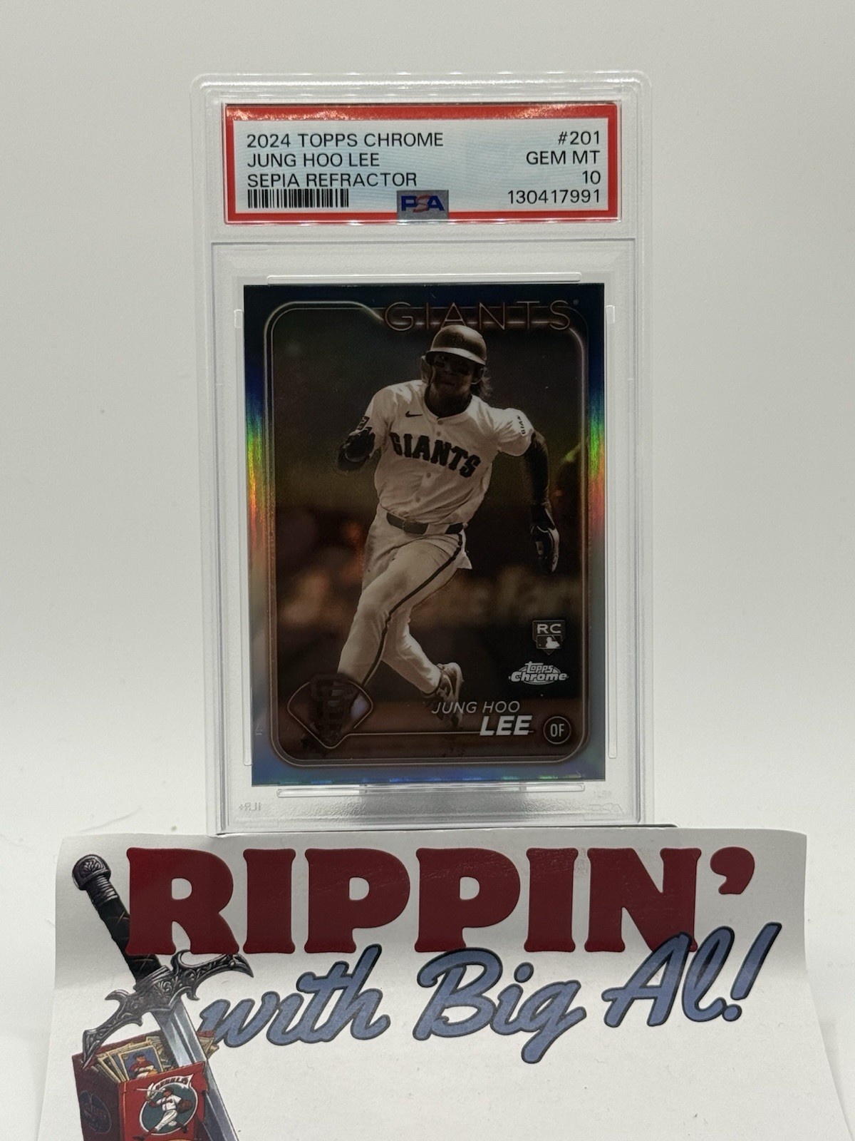 2024 Topps Chrome JUNG HOO LEE RC Sepia Refractor #201 Rookie PSA 10