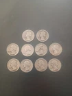 Washington Quarter Lot of 10 Coins 90% Silver Good Dates Bullion Gold Silver