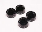 A Set of 4 X Guitar Speed Knobs Fits Les Paul - Black (US seller)