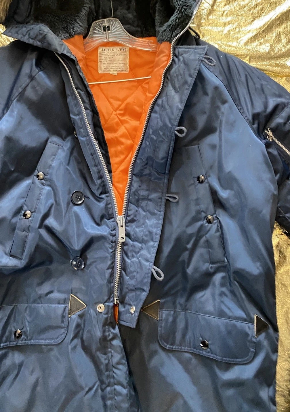 Vintage Arctic Parka Flying Jacket Large Made For Below Freezing Temp - product detail image 9