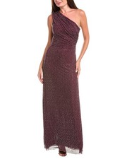 Halston Rafelle Rhinestone Mesh Gown Women's Black 14