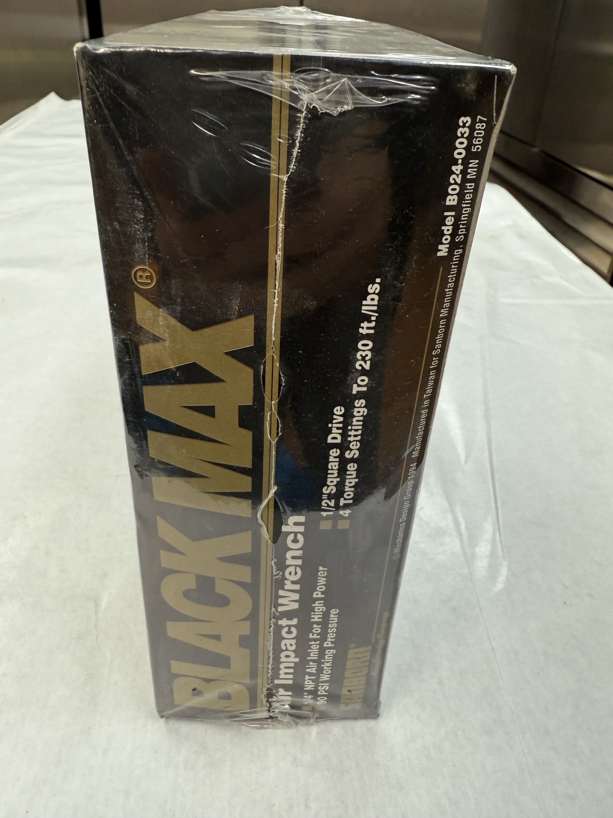 NEW Sanborn Black Max B024-0033  1/2" Drive Air Impact Wrench, 90 PSI