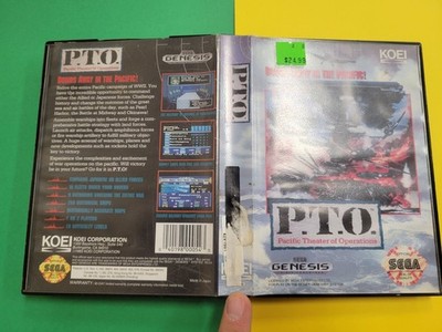 P.T.O. Pacific Theater of Operations - Sega Genesis - Case ONLY 