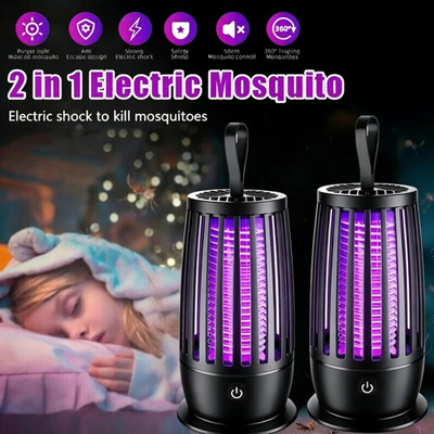 #ad Electric Fly Bug Zapper Mosquito Insect Killer LED Light Control Lamp 2 PACK New $11.99