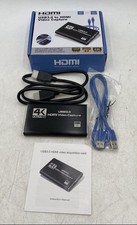 Black 4K Ultra HD Portable HDMI To USB 3.0 Video Capture Card With Accessories