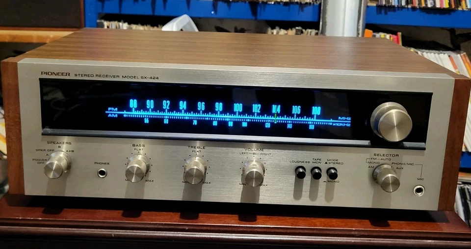 Pioneer Stereo Receiver SX-424 Vintage 1972 Serviced & Recapped sehr guter Zustand