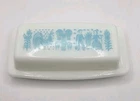 Vintage Pyrex Turquoise Amish Butterprint Butter Dish & Lid Perfect Condition