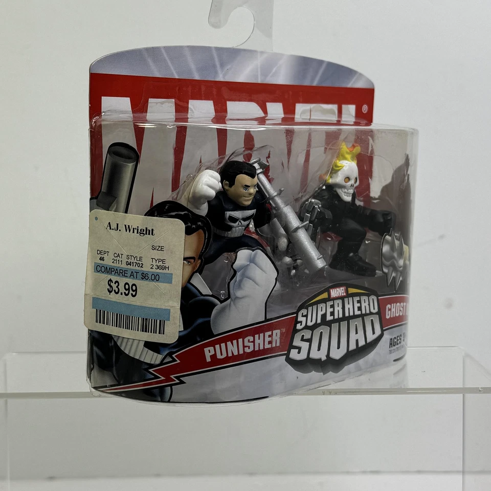 Figuras de acción Marvel Super Hero Squad Punisher y Ghost Rider Hasbro nuevas selladas Foto 3 de 4