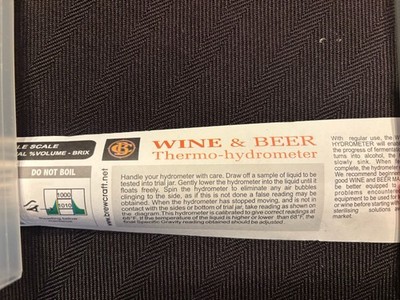Brewcraft HYDROMETER ALCOHOL METER DISTILLING TEST