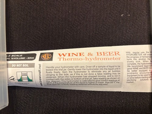 Brewcraft HYDROMETER ALCOHOL METER DISTILLING TEST