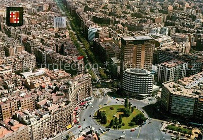 Barcelona Cataluna Plaza Calvo Sotelo y Diagonal Vista aerea