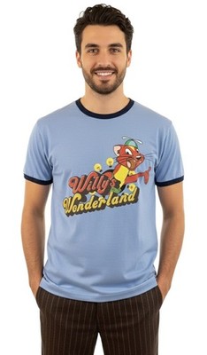 Willy's Wonderland Janitor T-Shirt Tee M L XL XXL Nicholas Cage Navy Blau Ringer