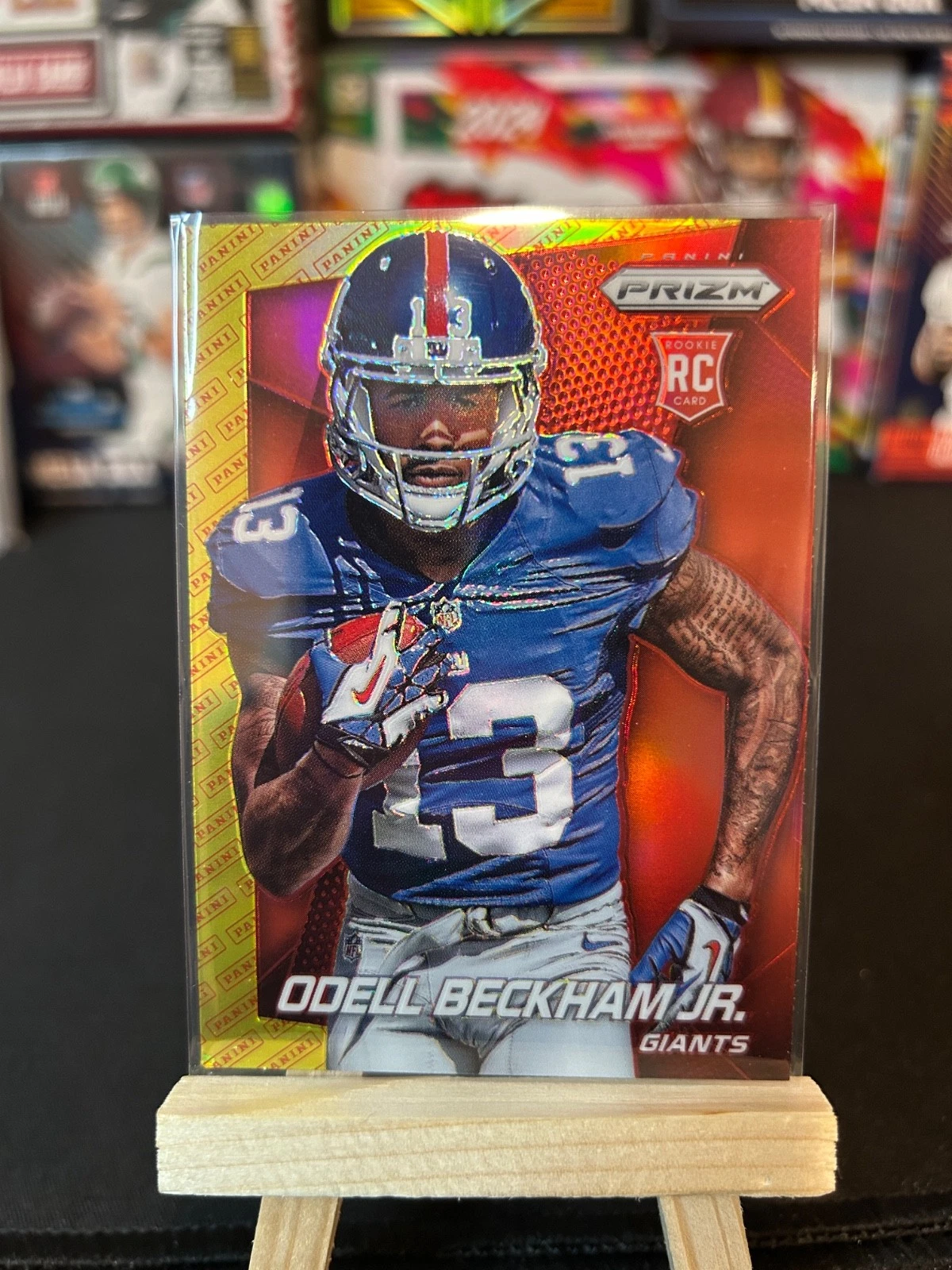 2014 PANINI PRIZM ODELL BECKHAM JR, #282, ROOKIE, LOGO PRIZM, RAMS, GIANTS