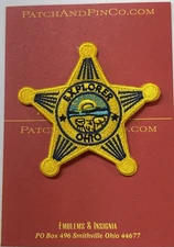 Ohio Explorer Sheriff Patch Star OH County Law Enforcement Iron On