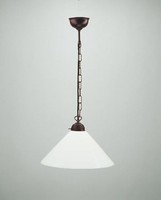 Pendelleuchte Esstisch Antik Messing Glas Weiß Ø35 Cm E27 HäNgelampe Blendarm