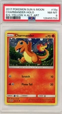 2017 Pokemon Burning Shadows Charmander Holo 18a PSA 8 Mint General Mills AB