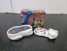 Elizabeth Arden Chinoiserie Cat Kitty Blue Gr...