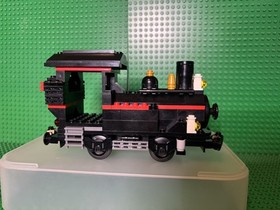 Lego Moc Train 7715 Small Black Engine Locomotive Read Description