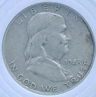 1948 50C Franklin Half Dollar - First Year Of Issue - BB010