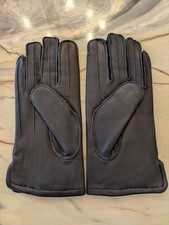 NEW Vintage LL Bean Mens Sta Soft Deerskin Gloves Black Medium Never Worn