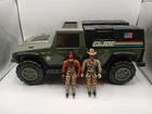 Vintage 1992 GI Joe Tonka Hummer Striker Truck Vehicle Toy & 2 1997 Figurines