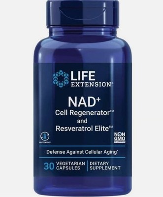 Life Extension Nad+ Cell Regenerator and Resveratrol Elite, GF, 30 Veg Caps