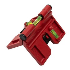 Fence Level Meter Post Magnetic Plastic Red W/ Strap With Straps 3 Vials