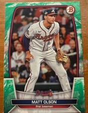 2023 Bowman Matt Olson #4 Green Pattern /99