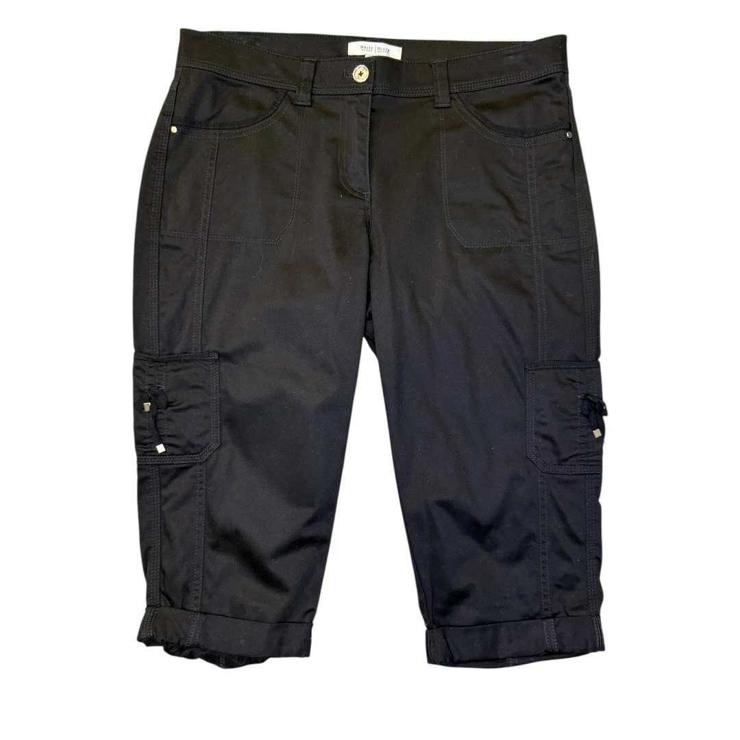 White House Black Market Womens Black Cargo Capri Pants Size 6 Stretch Cropped
Opens in a new window