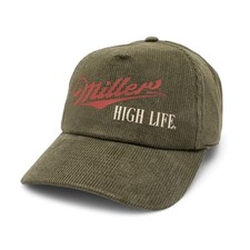 AMERICAN NEEDLE Officially Licensed Miller HIGH Life Beer Cap, Full Corduroy Sna