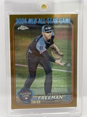 2024 Topps Chrome Update All-Star Game Gold SP #d /50 Freddie Freeman
