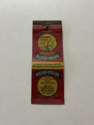 New Skin At Walgreen Stores Vintage Matchbook Cover 710