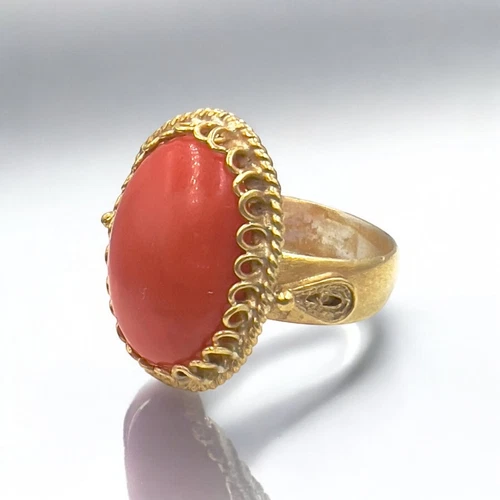 antique russian Imperial Rare EXCLUSIVE SILVER 84 Natural salmon Big coral