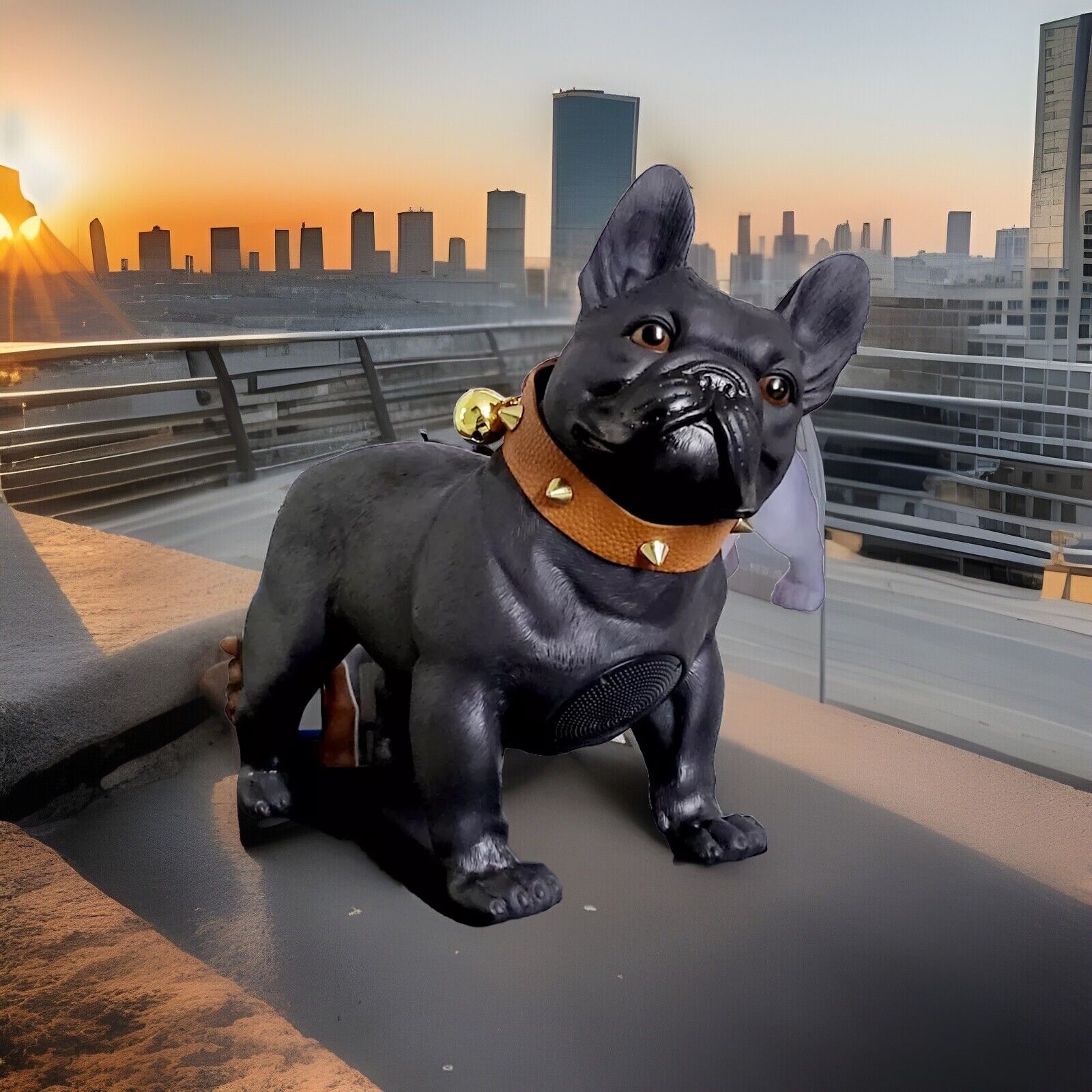 DOG Bluetooth Speaker with USB FM Radio Rechargeable 3LB 18x7x8-image