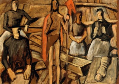 Resurrection of Christ   Albin Egger-Lienz 1923   Expressionist Religious Art