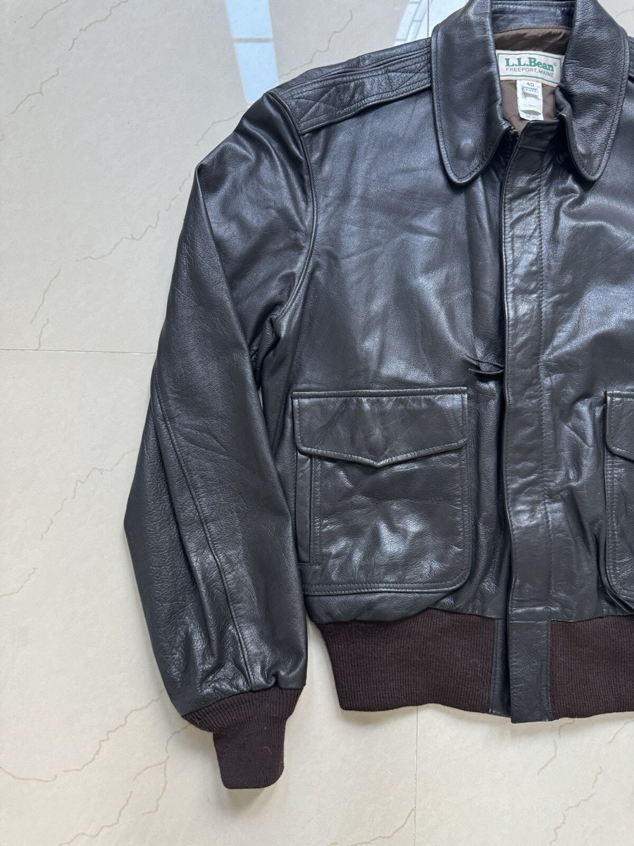 Vintage LL Bean Leather Bomber Jacket SIZE 40 Made In USA Vintage LL Bean Leather Bomber Jacket SIZE 40 Made In USA