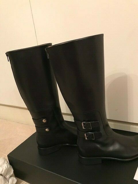 BNWB PAUL SMITH Black Leather Biker Riding Style Boots Size 38 image 9