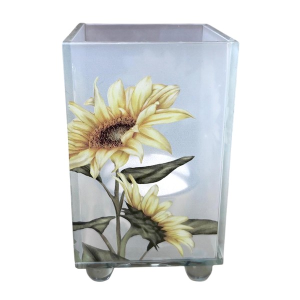 Elegant Sunflower Glass Votive Candle Holder – Perfect For Home Decor & Gifts-image