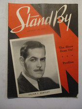 STAND BY MAGAZINE AUGUST 1937 JULIAN T. BENTLEY VINTAGE WLS CHICAGO RADIO
