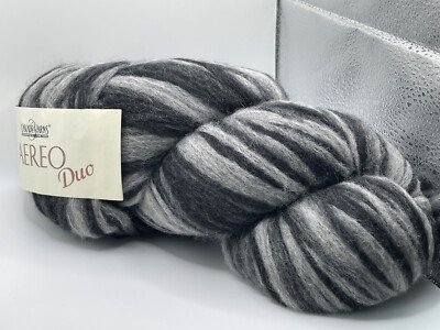 Cascade Yarns Aereo Duo #202 Chinchilla Greys Black Merino Wool Alpaca 100g 240y