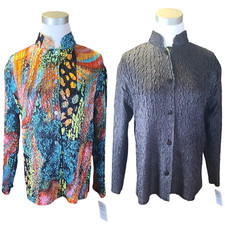 Ubu S 4-6 Wild Child/blk Colorful Crinkled Reversible Packable Shirt Jacket Nwt
