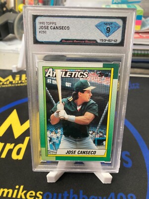 1990 Topps  Jose Canseco error #250 Dsg 9 Mint  