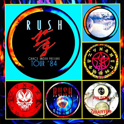 RUSH GRACE UNDER PRESSURE SET  FIVE S.T. LARGE PINS