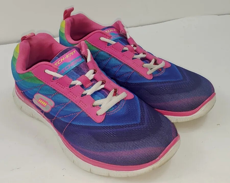 Skechers Skech-Knit Rainbow Flex Sole Womens Athletic Shoes Size - Main Image