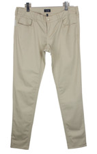 ARMANI JEANS Trousers Women's EU 32 Beige Tapered Fit Casual Zip Fly