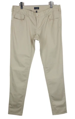 Pantalon Armani Jeans Femme EU 32 Beige Ajusté Décontracté À Zip - Photo 1/4