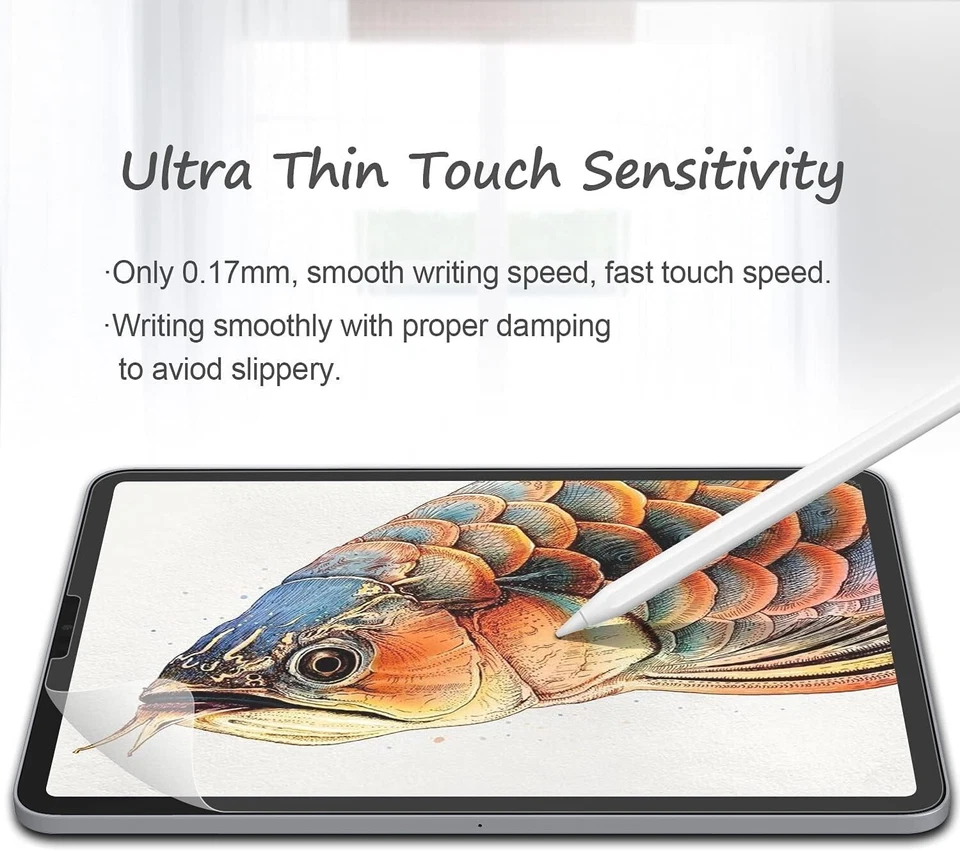 2x Lonfeid Papier Schutzfolie iPad Pro 12.9 Blendfreiem Matt PET zum Zeichnen - Bild 4 von 4