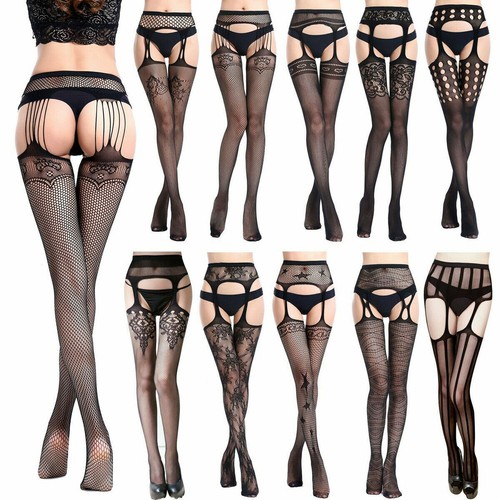 Sexy Lingerie Women Lace Mesh Thigh 